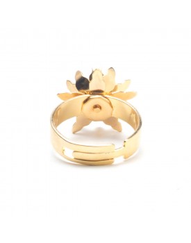 Anillo Dorado con Flor de Linz
